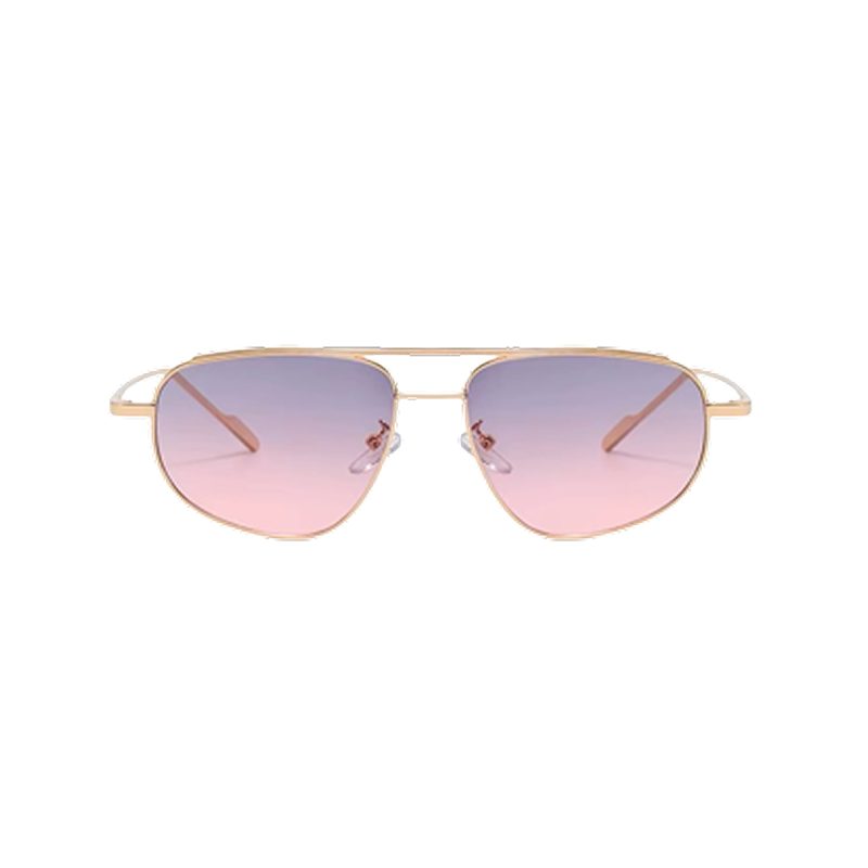 Oculos de Sol Dourado | Rosa