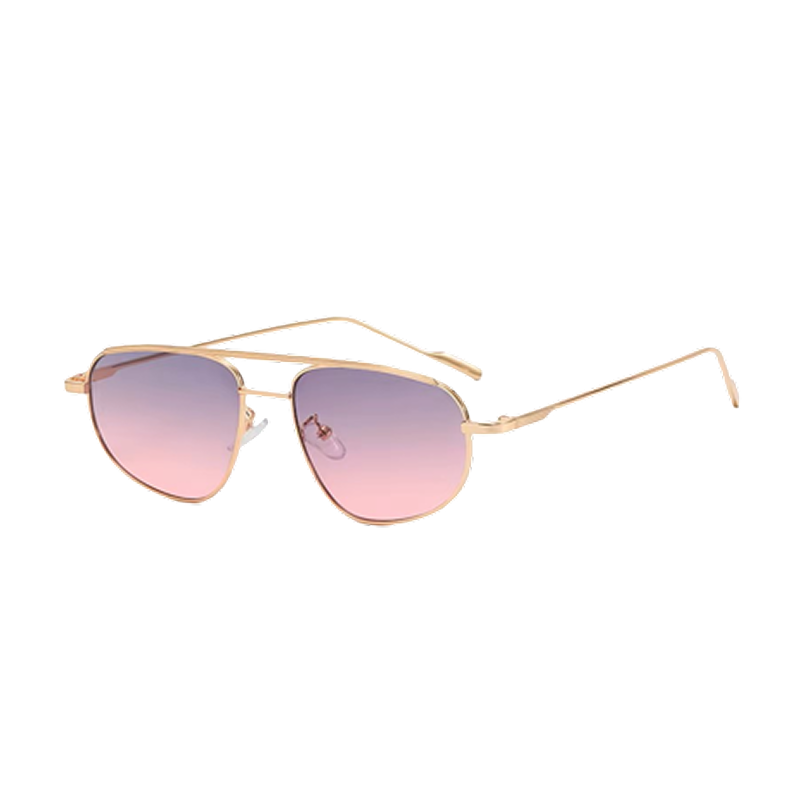 Oculos de Sol Dourado | Rosa